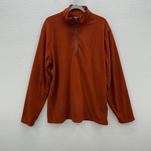 Eddie Bauer 1/4 Quarter Zip Fleece Pullover Sweatshirt Mens size Large Tall - Picture 1 of 7